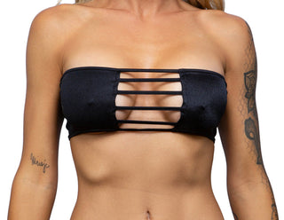 Peekaboo Cage Bandeau Bikini Top