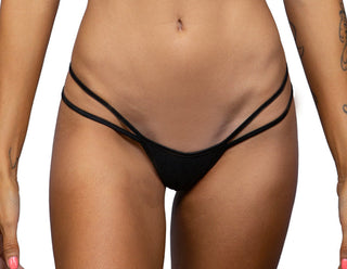 Low Rise Double T-Strap Micro Bikini Bottom