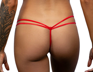 Low Rise Double T-Strap Micro Bikini Bottom
